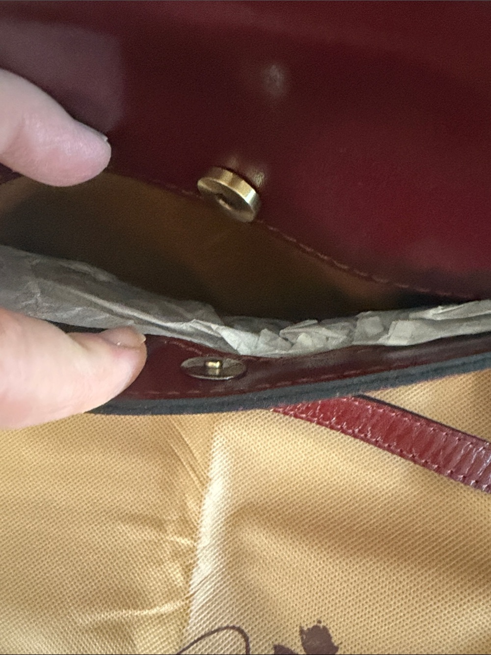 Patricia Nash Josie Floral Embossed Maroon Leather Crossbody NWOT - Picture 6 of 7